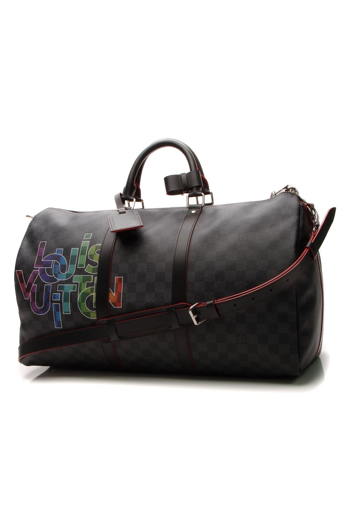 Letter Keepall Bandouliere 50 Travel Bag - Damier Graphite