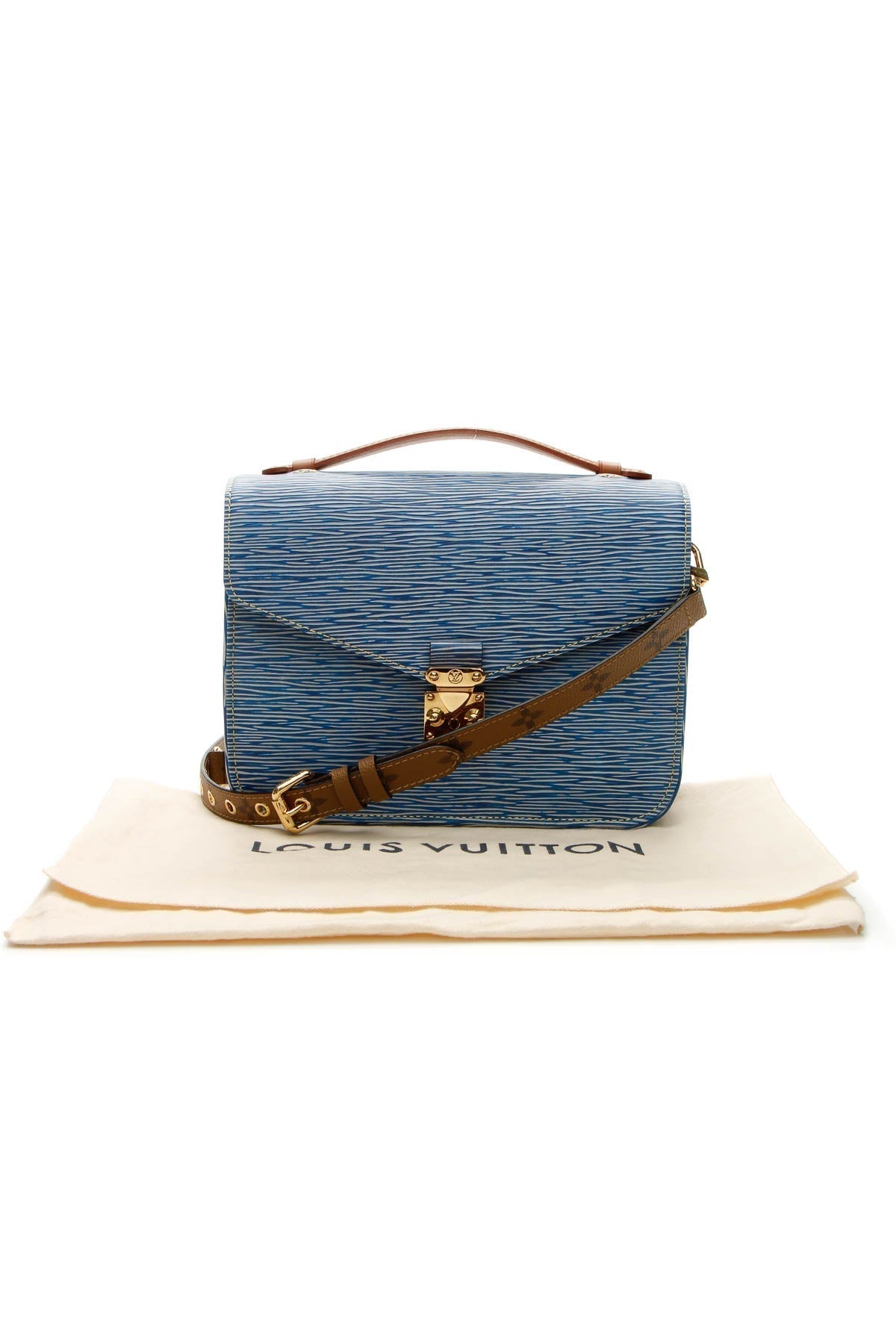 Epi Pochette Metis Bag - Denim Light