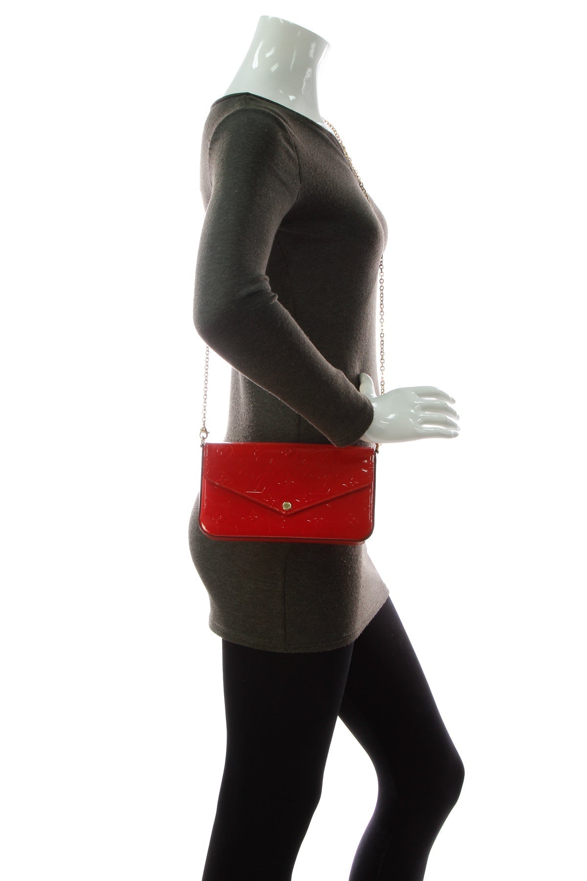 Vernis Félicie Pochette Bag - Cerise