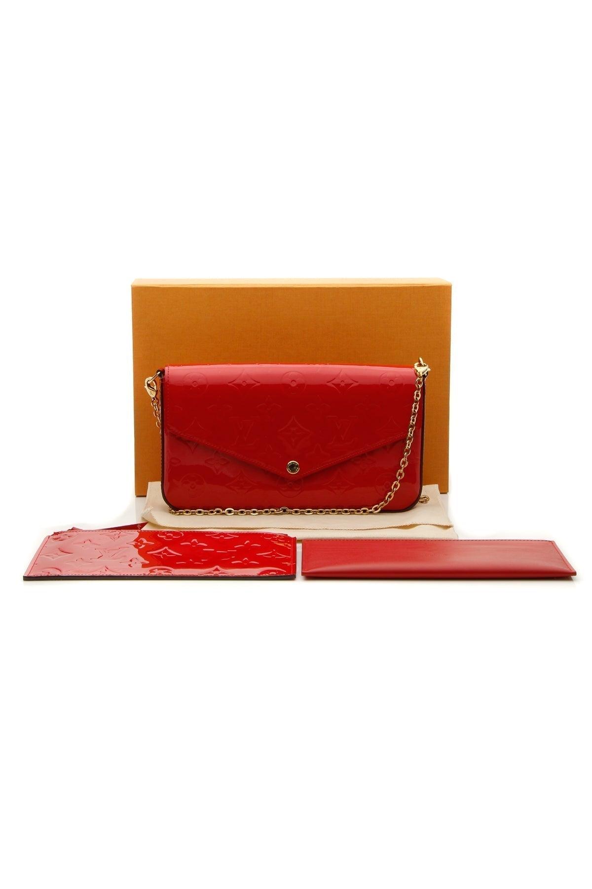 Vernis Félicie Pochette Bag - Cerise
