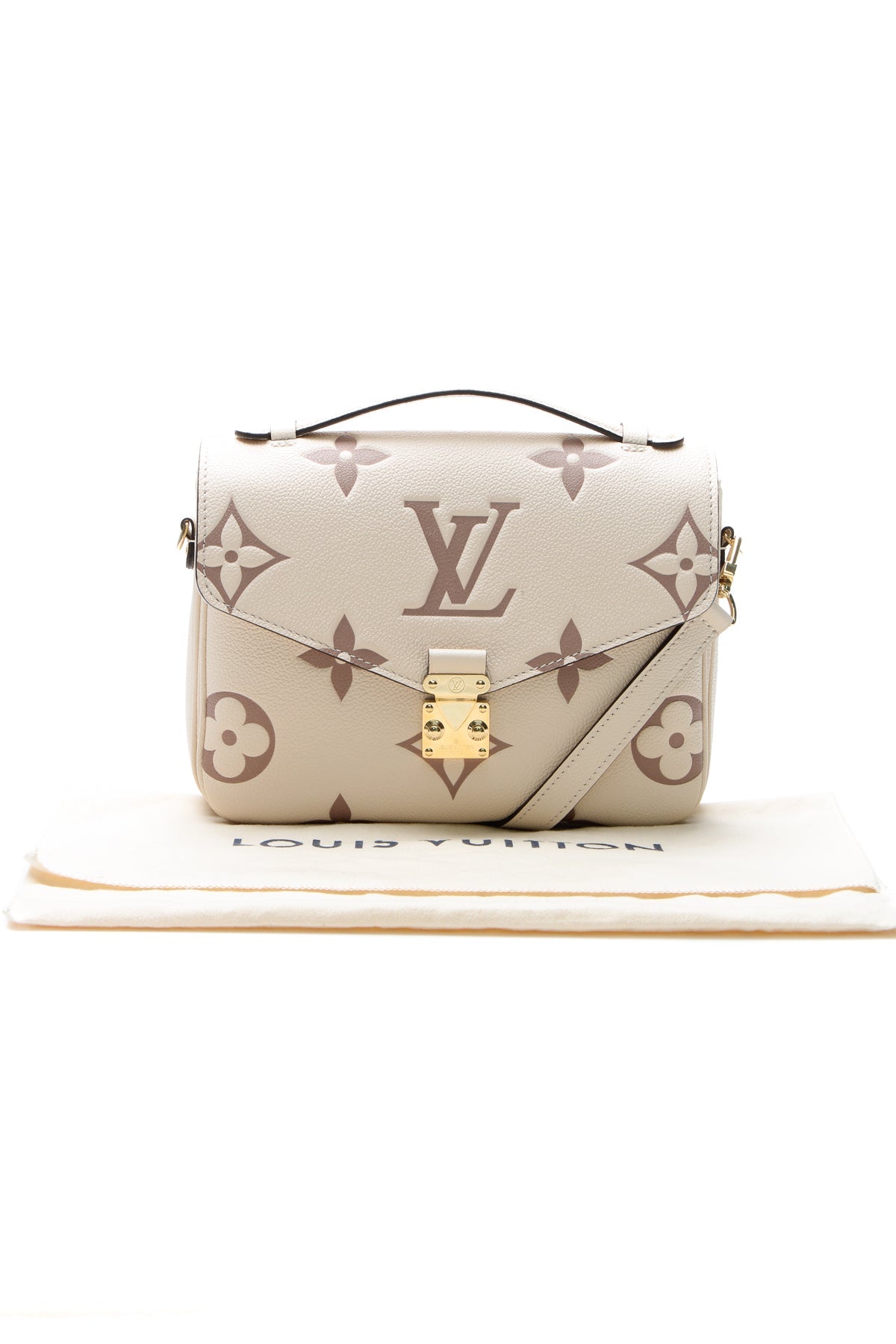Bicolor Empreinte Pochette Metis Bag - Cream/Dove