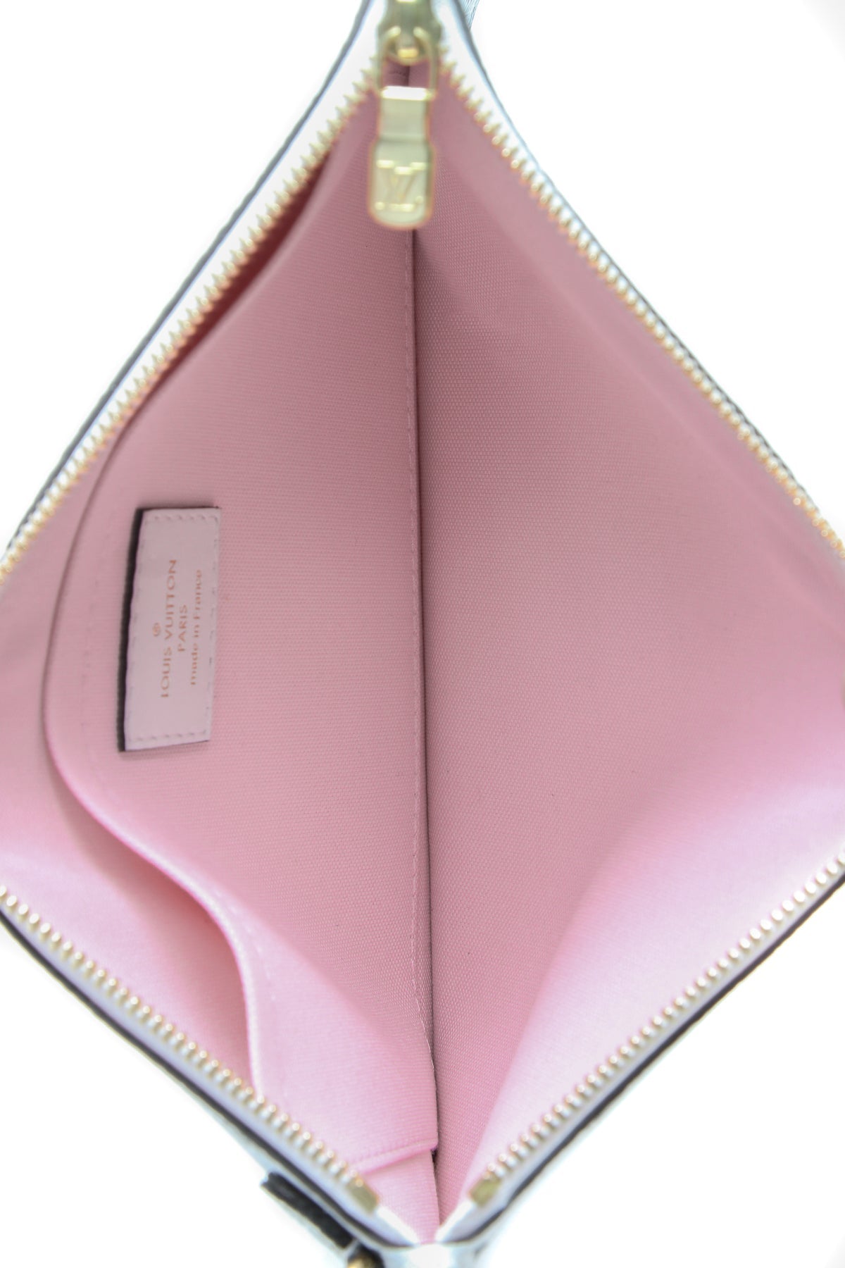 Neverfull Pouch Wristlet - White/Black Monogram