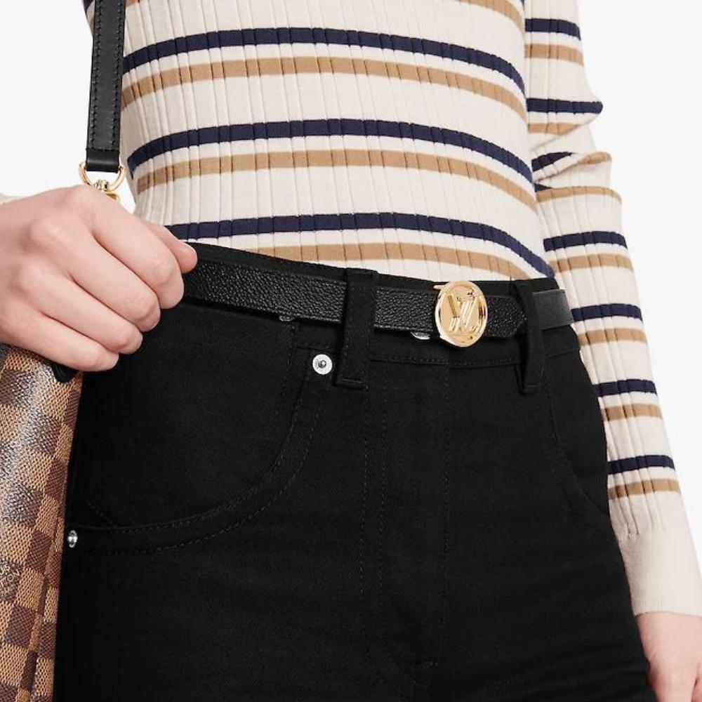 Leather belt Louis Vuitton-LV CIRCLE 20MM REVERSIBLE BELT