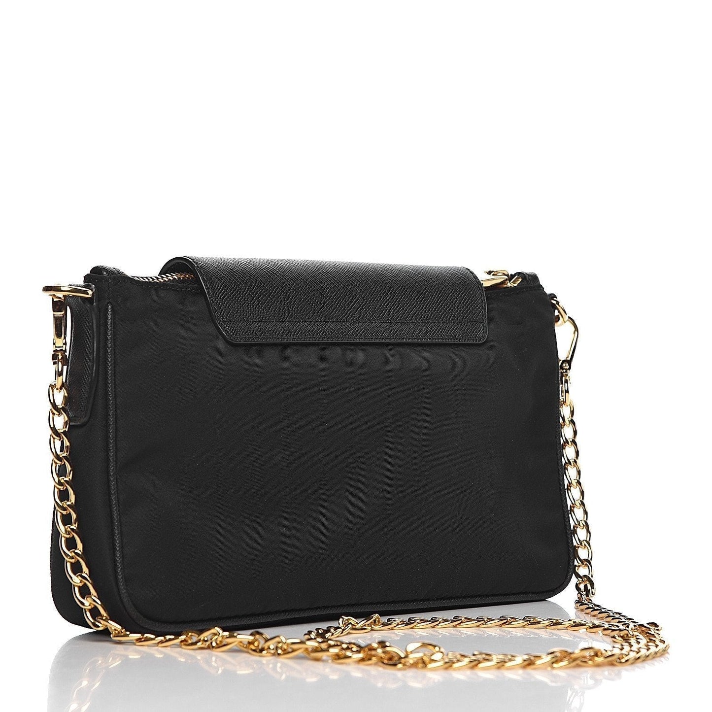 Black Nylon Saffiano Crossbody