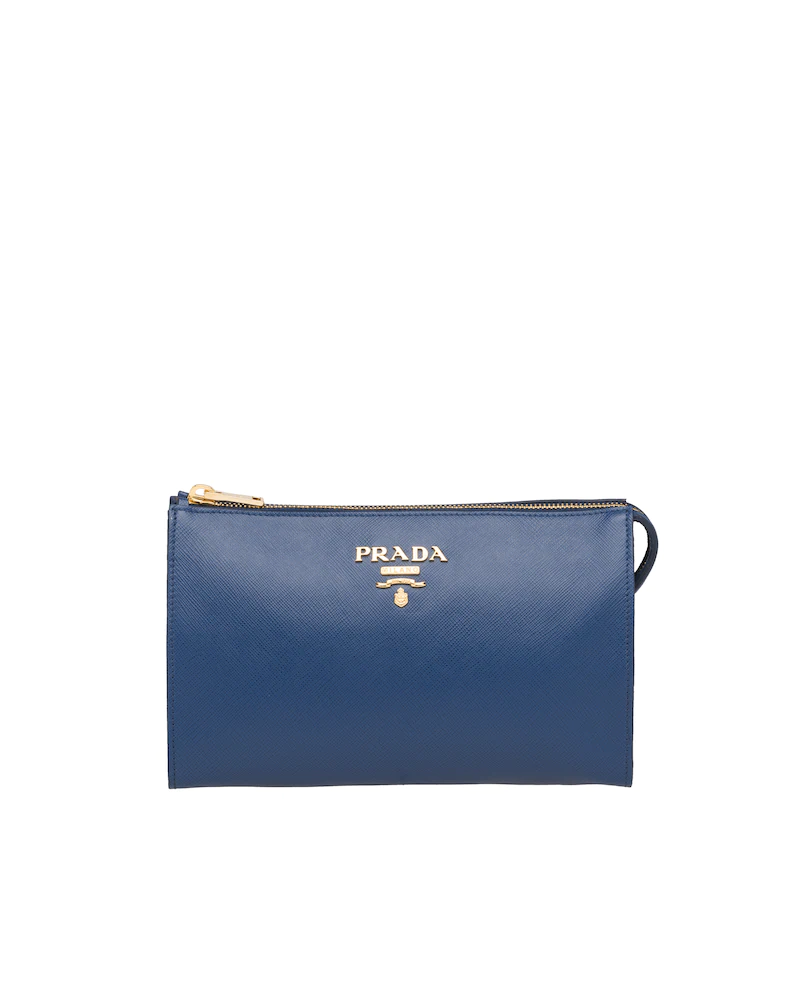 Saffiano leather clutch