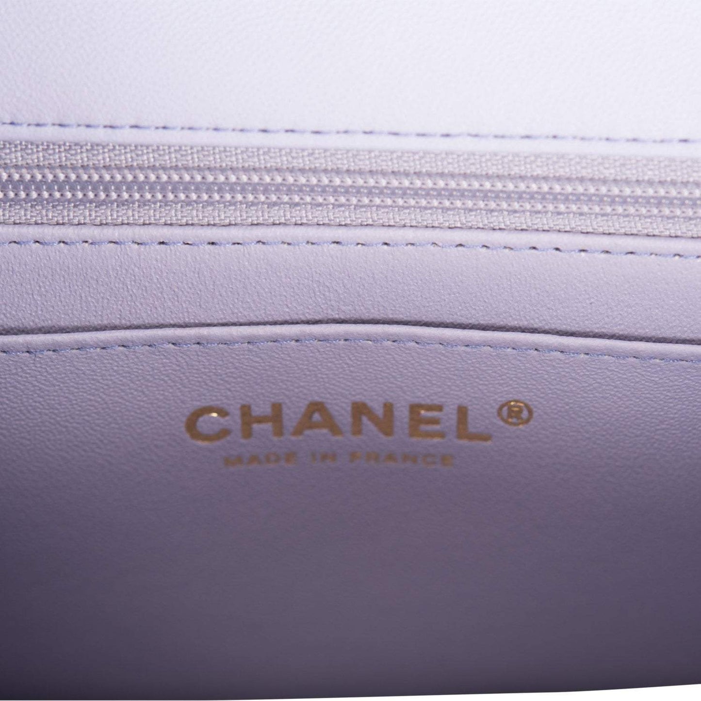 Chanel Rectangular Mini Flap Bag with Top Handle Lavender Quilted Lambskin Light Gold Hardware