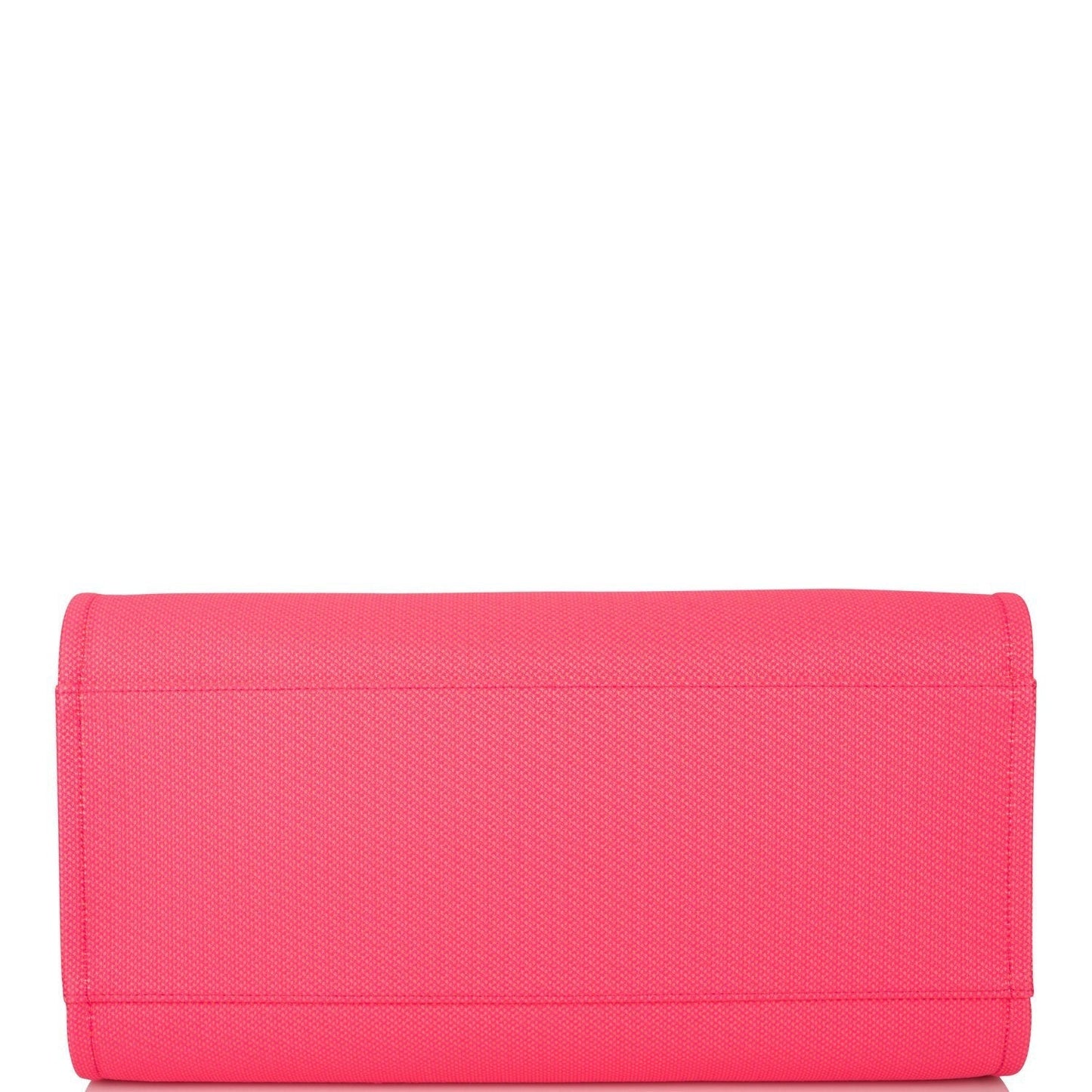 Chanel Neon Pink and Orange Mixed Fibers Large Deauville Shopping Bag Silver Hardware