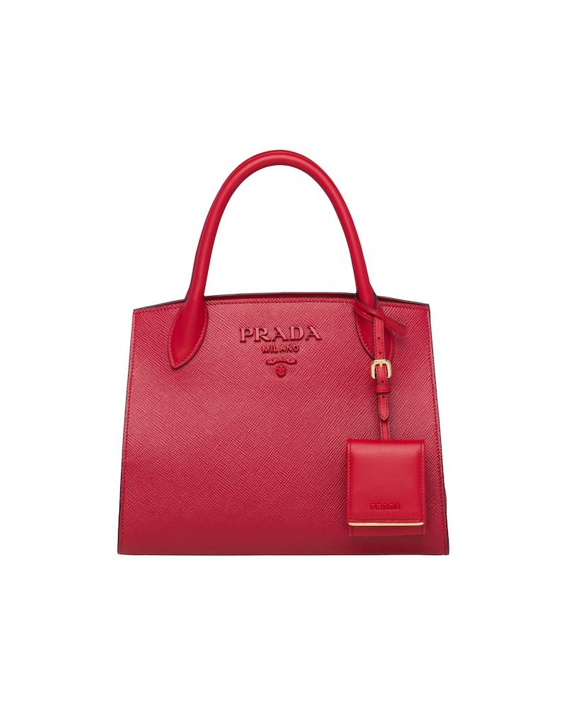 Small Saffiano Leather Monochrome Bag