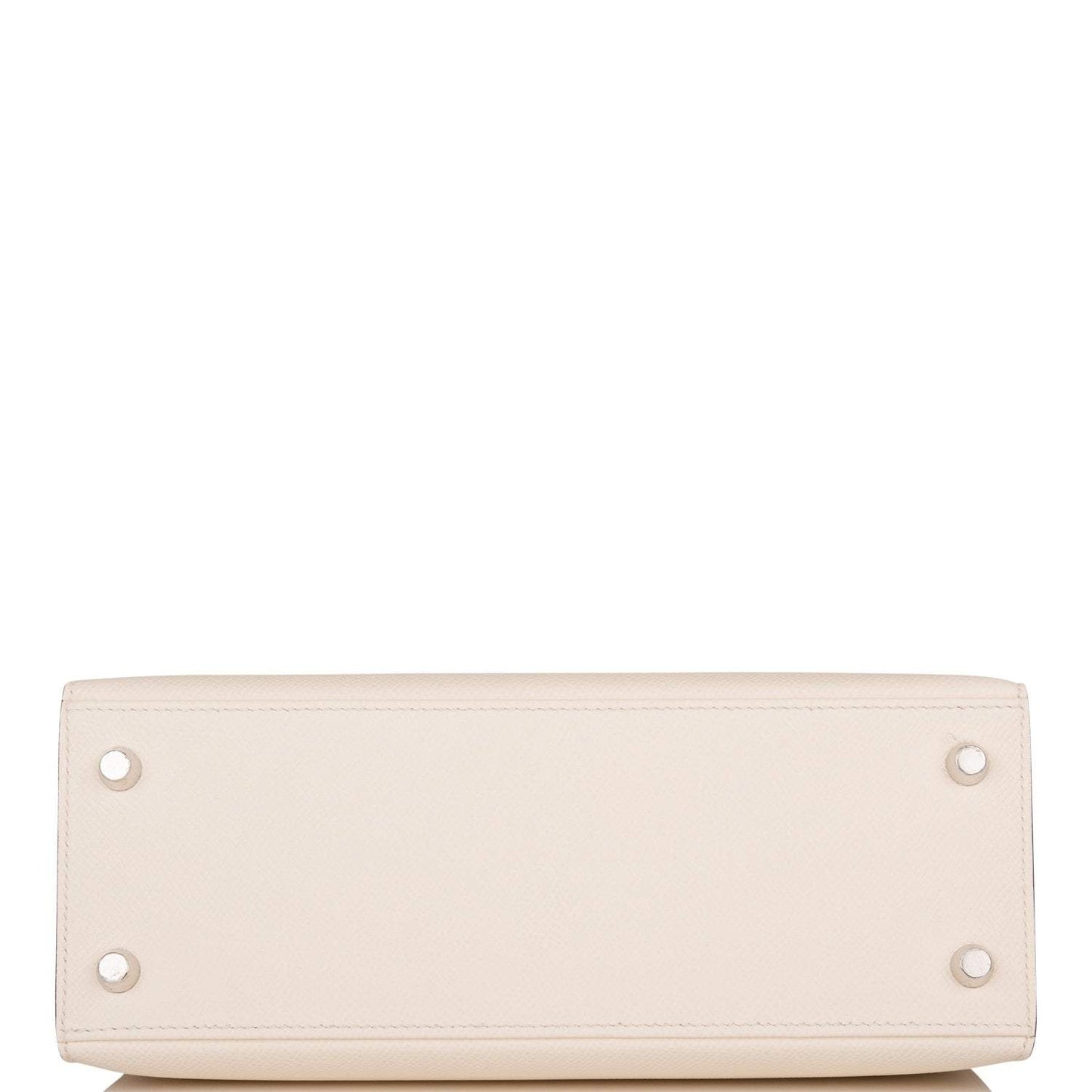 Hermes Kelly 25cm Epsom Sellier Tri-Color Nata, Jaune Poussin and Sesame Palladium Hardware