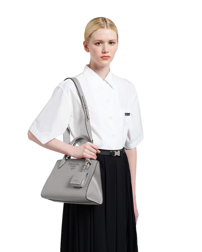 Small Saffiano Leather Monochrome Bag