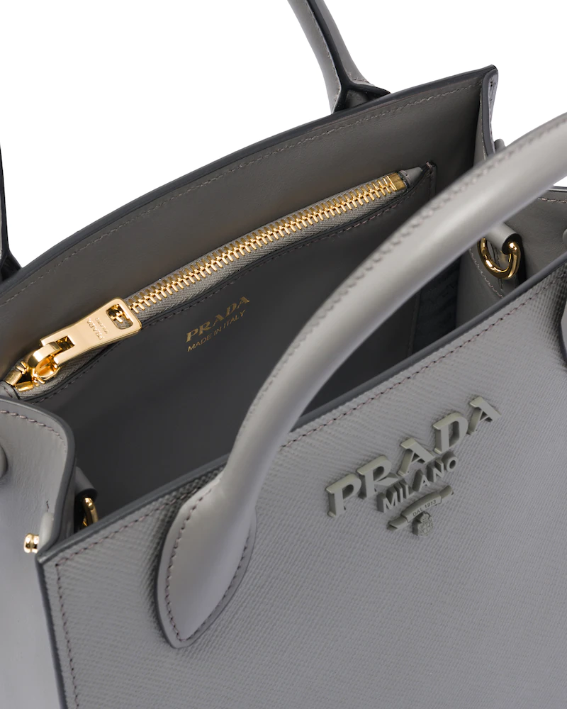 Small Saffiano Leather Monochrome Bag