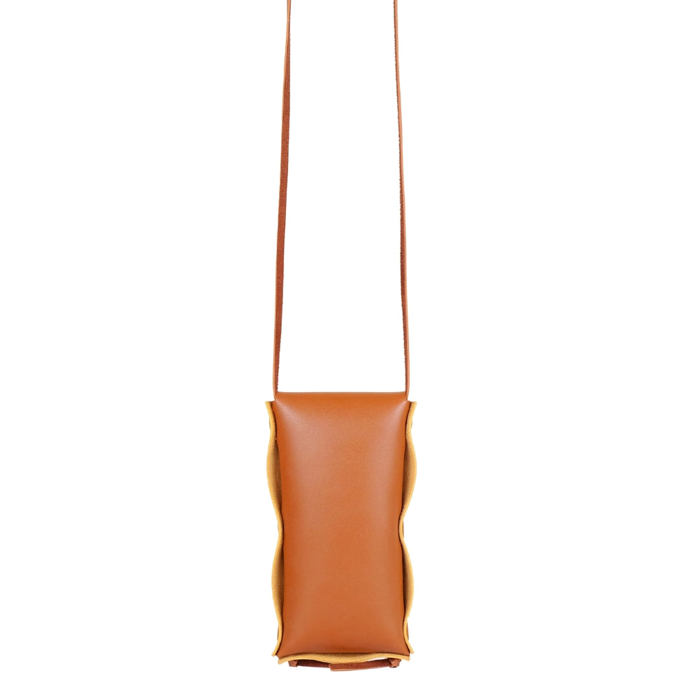 Off-white and brown mobile pouch