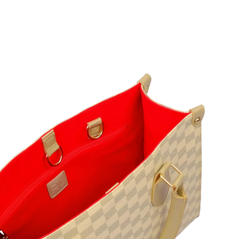 Off-white checkered everywear handbag