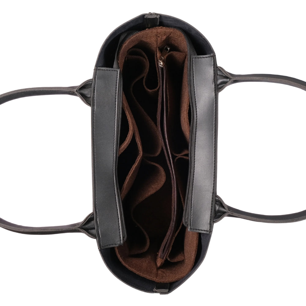 Dark brown felt organizer