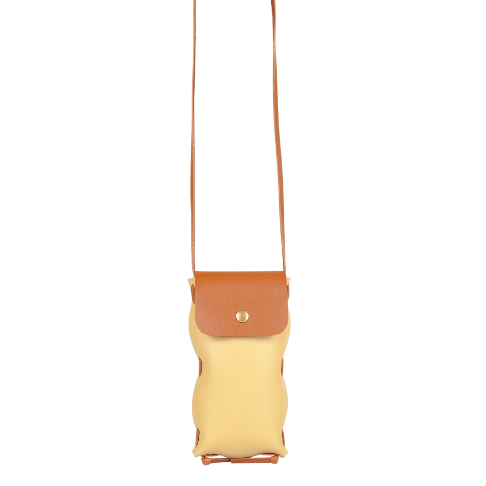 Off-white and brown mobile pouch