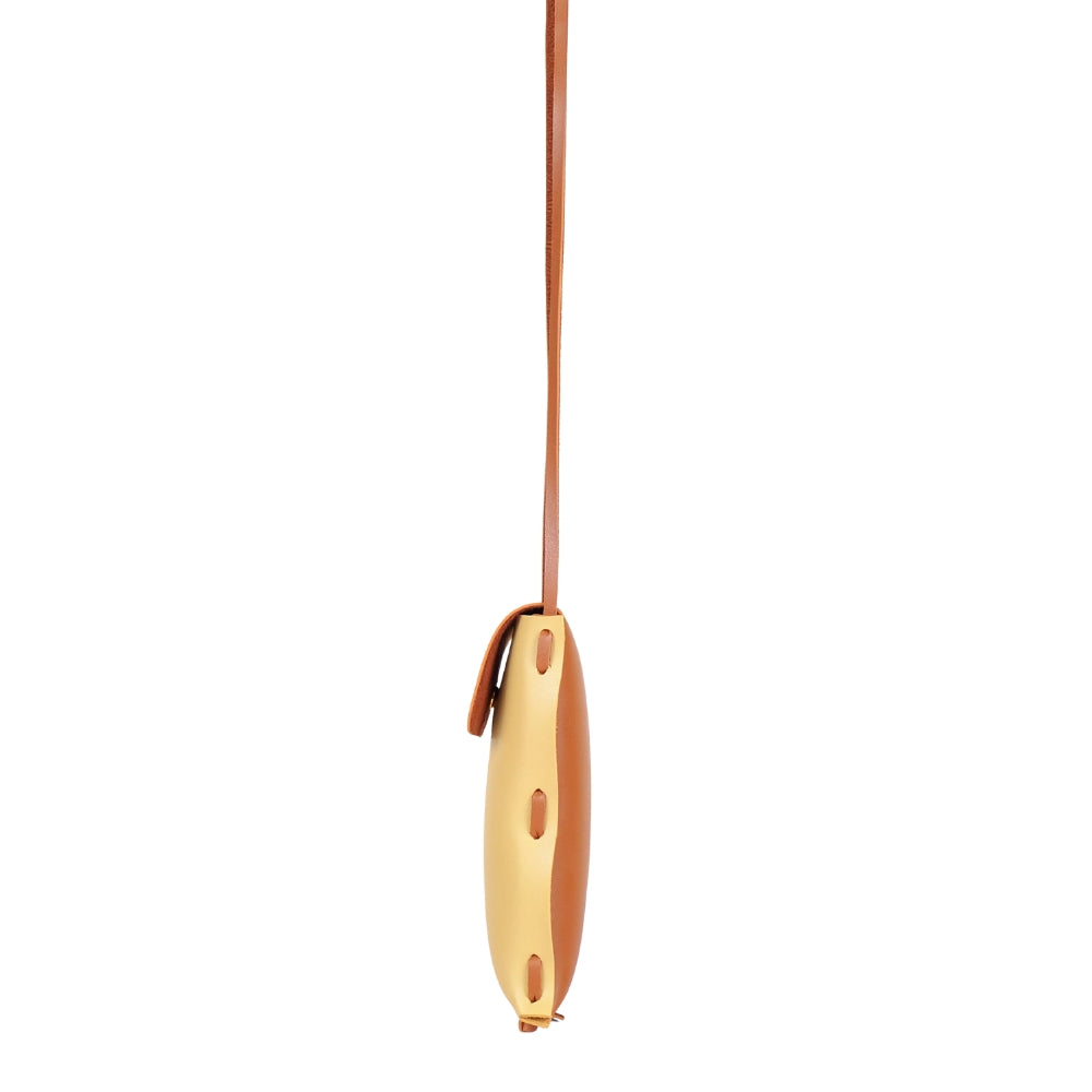 Off-white and brown mobile pouch
