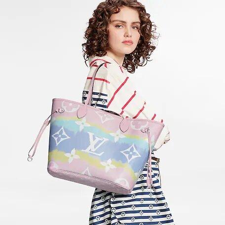 Louis Vuitton ESCALE NEVERFULL MM Pastel Pink