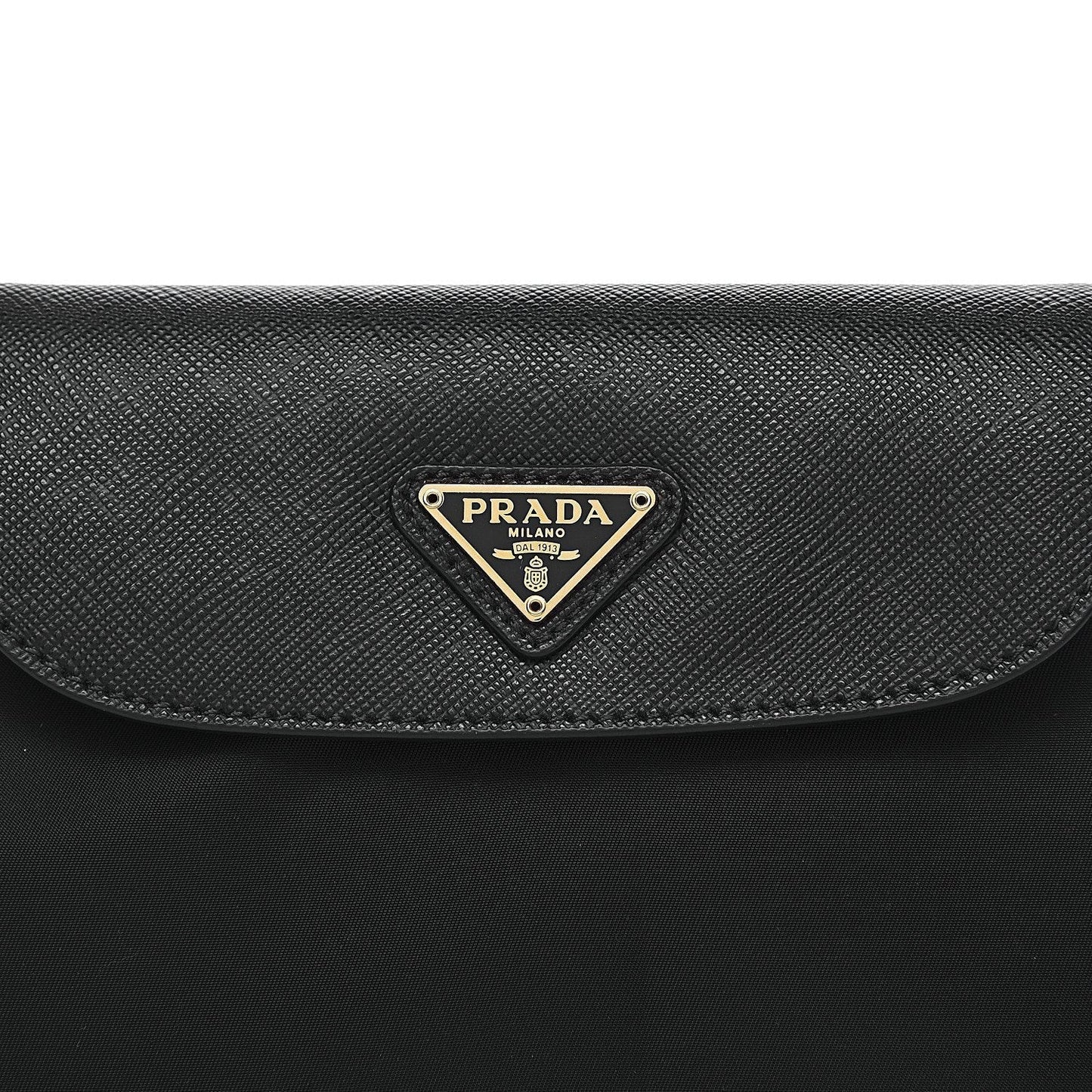 Black Nylon Saffiano Crossbody