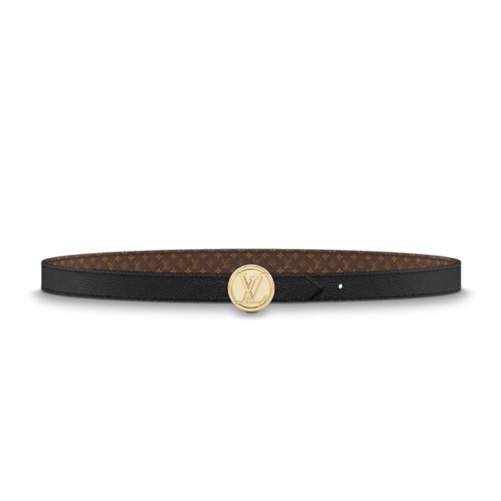 Leather belt Louis Vuitton-LV CIRCLE 20MM REVERSIBLE BELT
