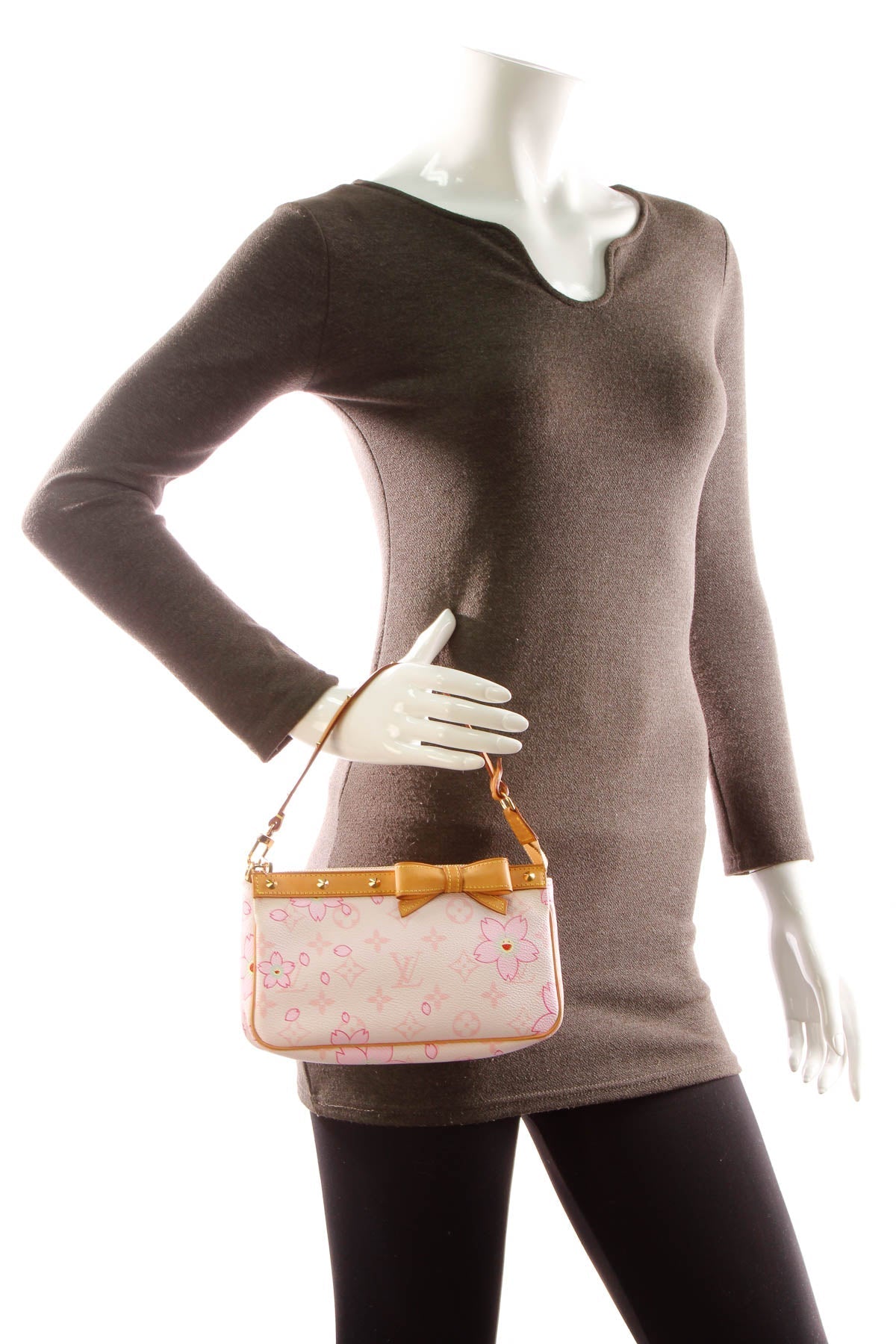 Cherry Blossom Pochette Accessories Bag - Pink Monogram