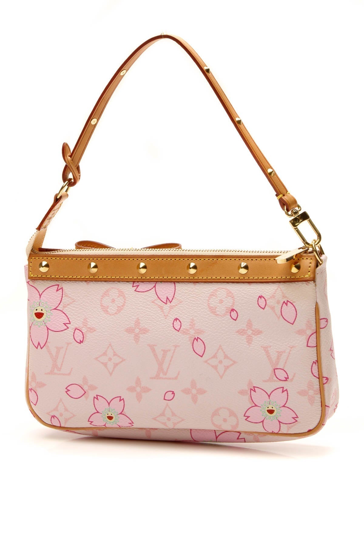 Cherry Blossom Pochette Accessories Bag - Pink Monogram