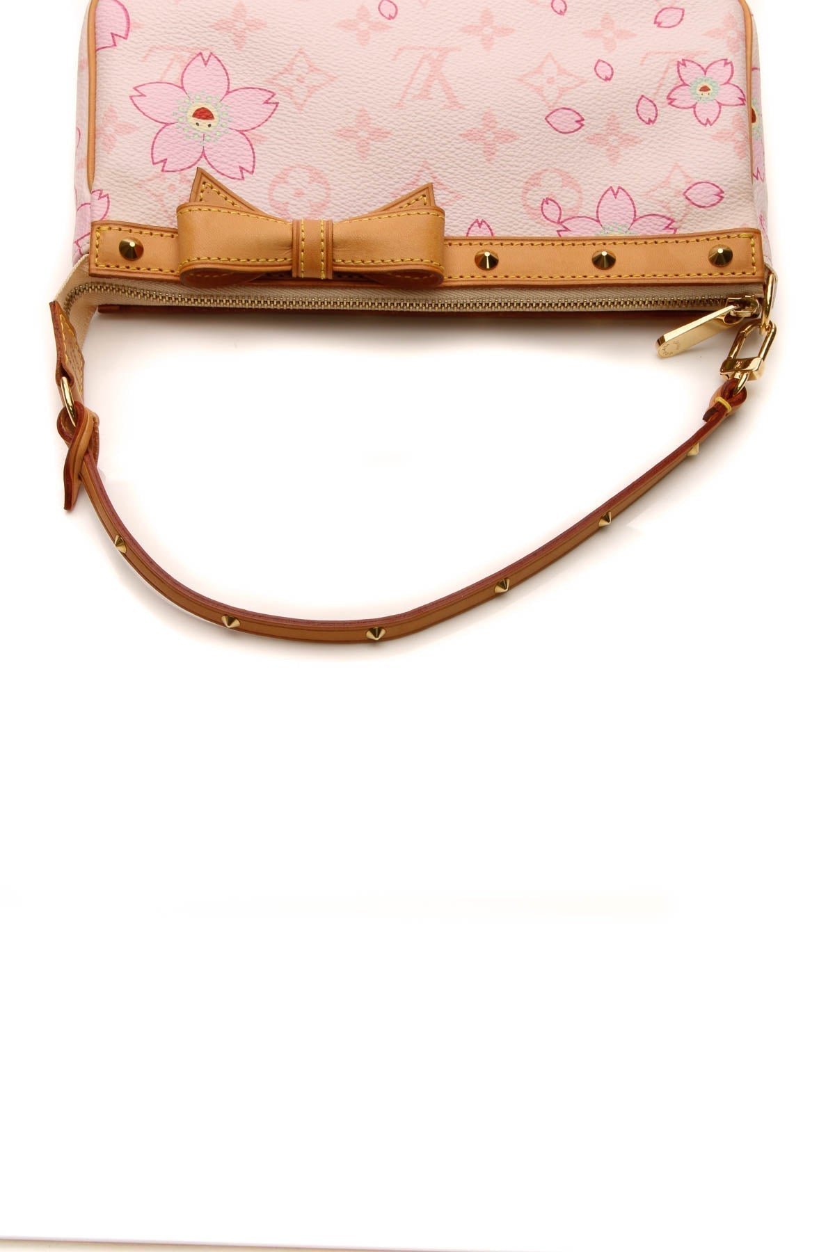 Cherry Blossom Pochette Accessories Bag - Pink Monogram