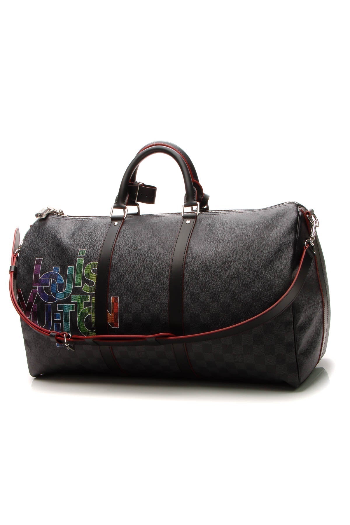 Letter Keepall Bandouliere 50 Travel Bag - Damier Graphite
