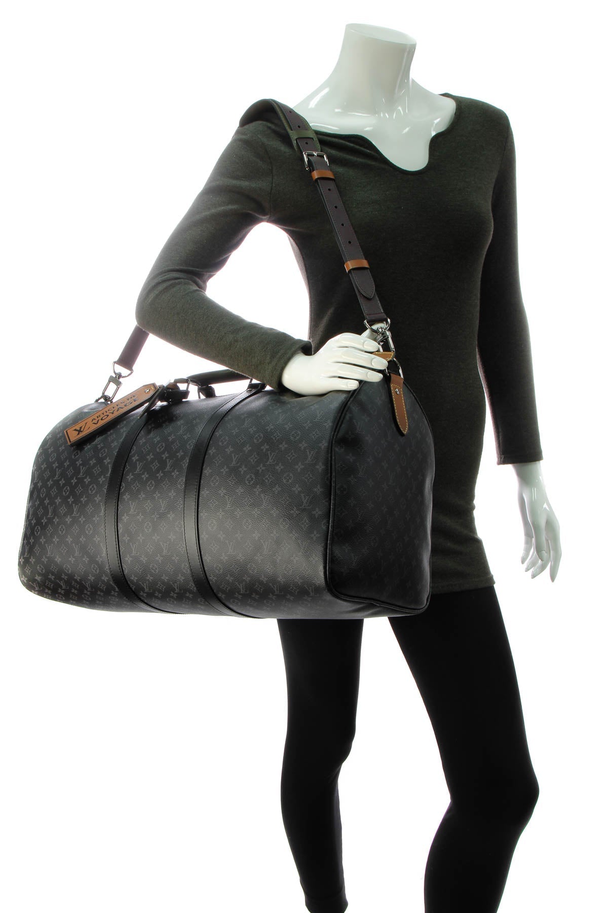 Patchwork Keepall Bandouliere 50 Travel Bag - Monogram Eclipse