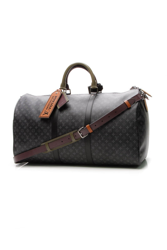 Patchwork Keepall Bandouliere 50 Travel Bag - Monogram Eclipse