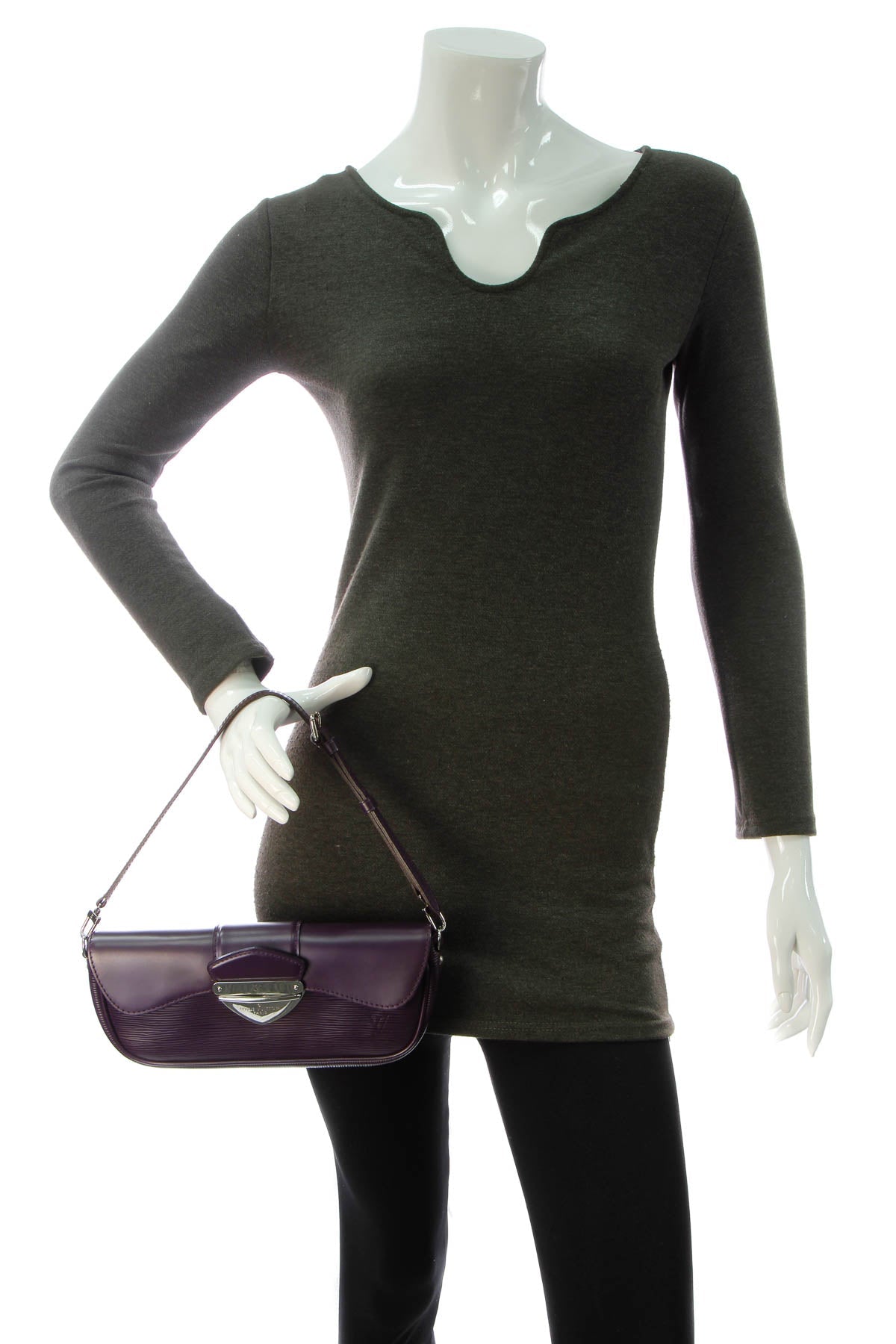 Epi Montaigne Clutch Bag - Purple
