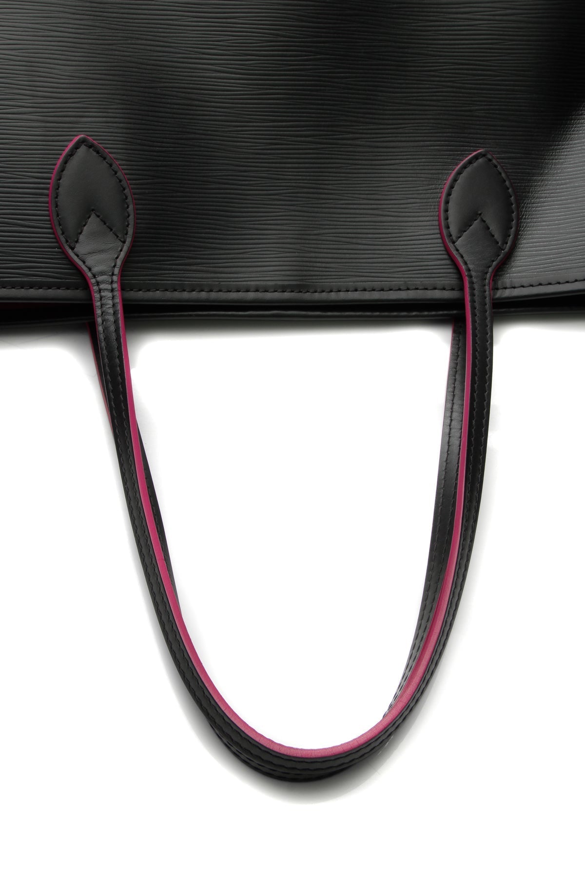 Epi Neverfull MM Bag - Noir/Hot Pink