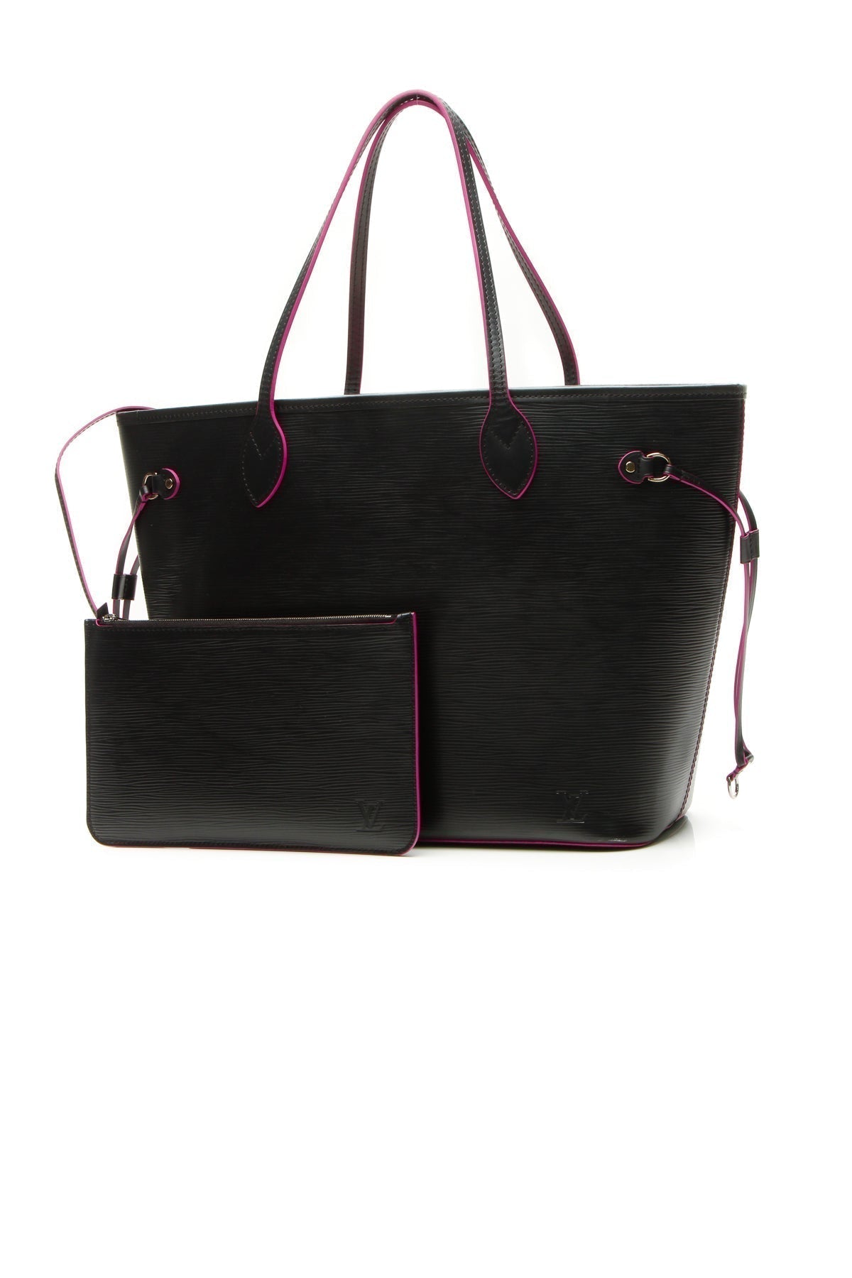 Epi Neverfull MM Bag - Noir/Hot Pink
