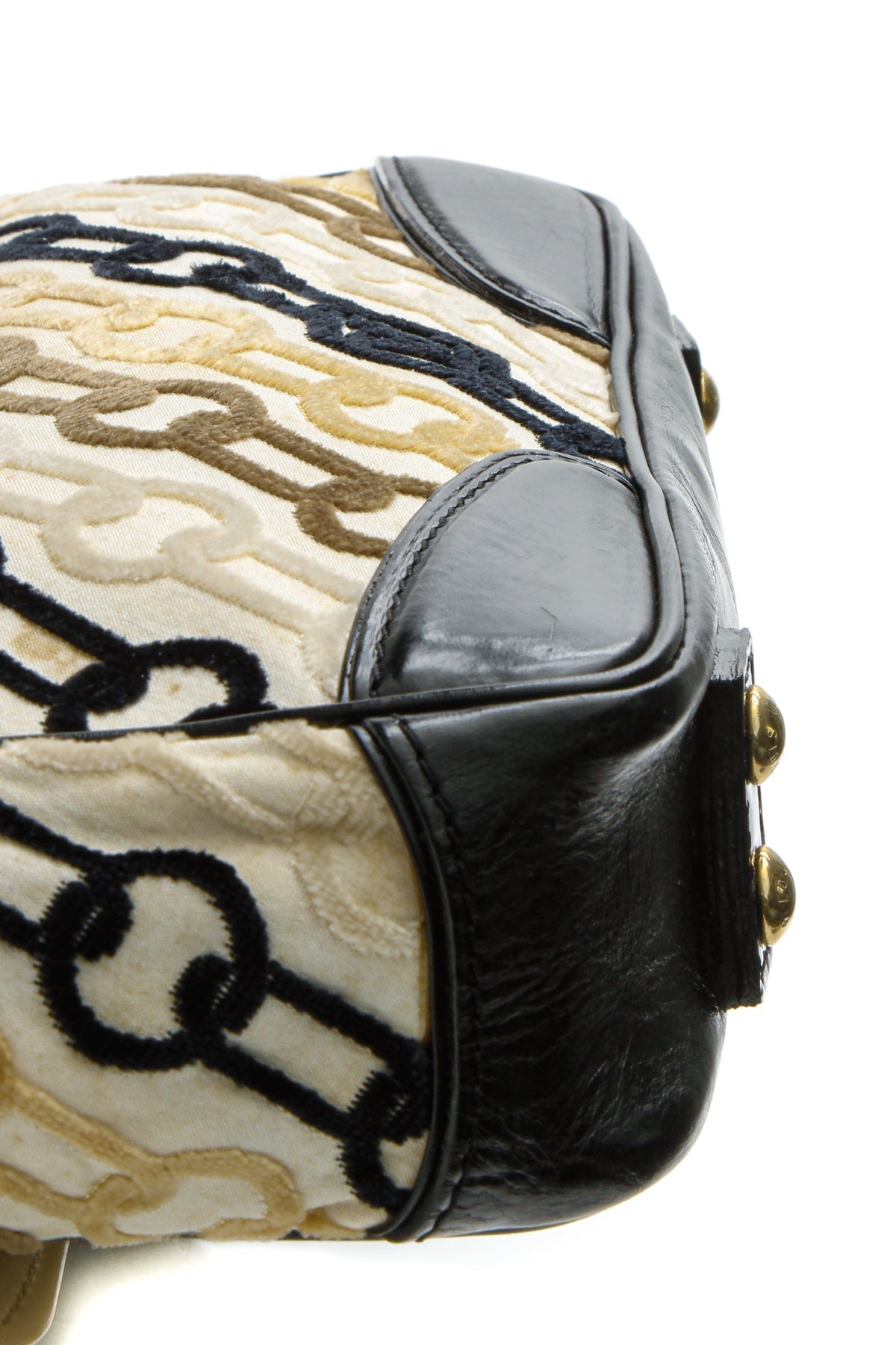 Rabat Chain Pochette Bag - Cream/Black