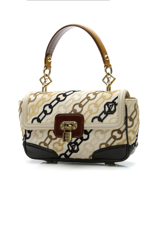 Rabat Chain Pochette Bag - Cream/Black