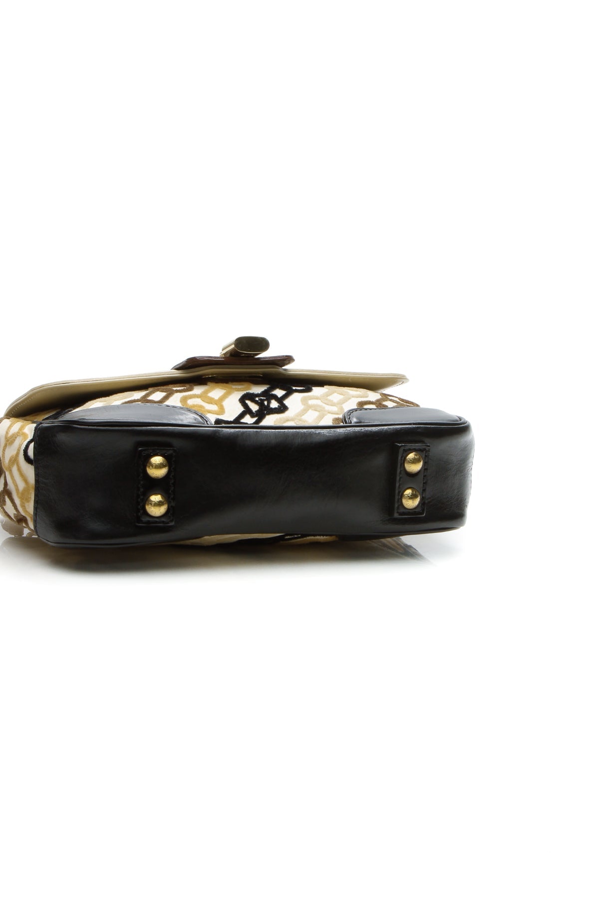 Rabat Chain Pochette Bag - Cream/Black