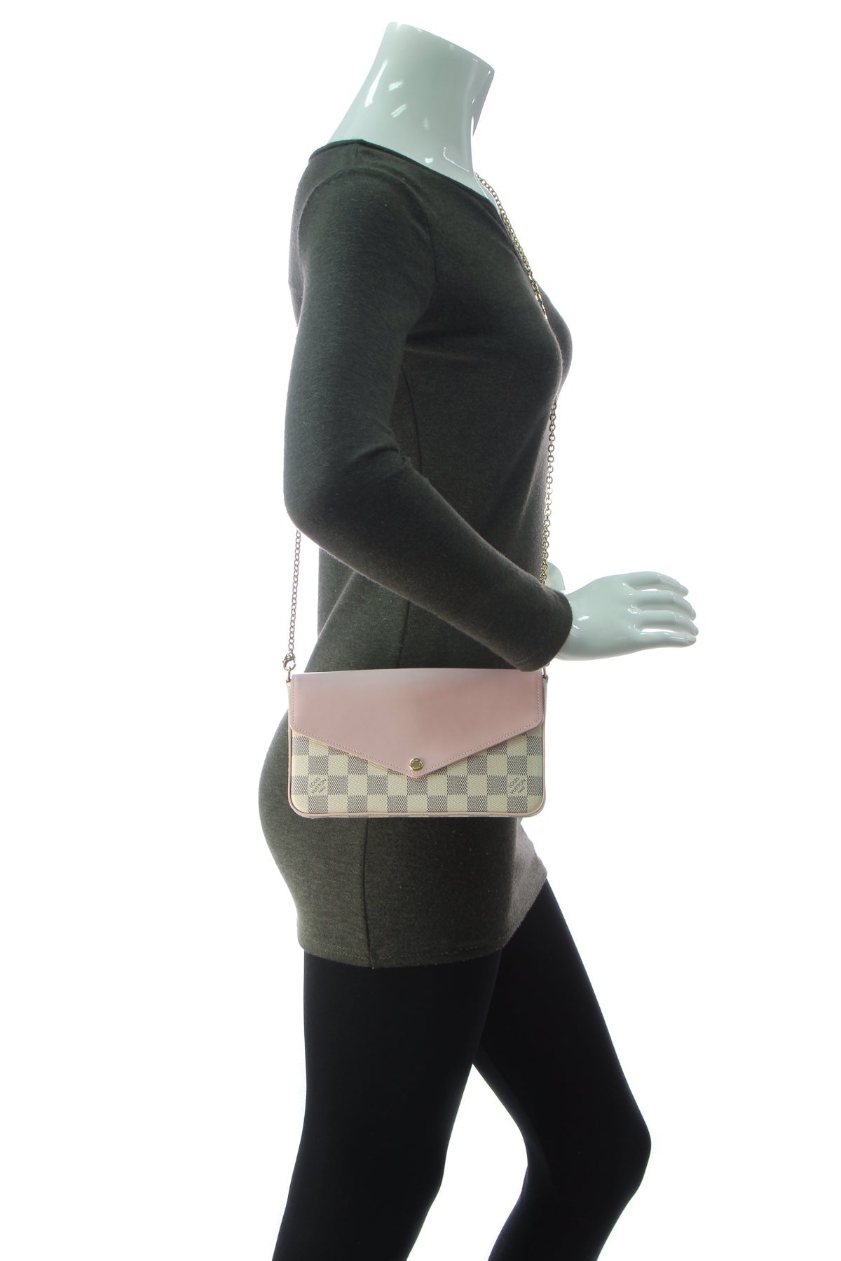 Felicie Pochette Bag - Eau de Rose/Damier Azur