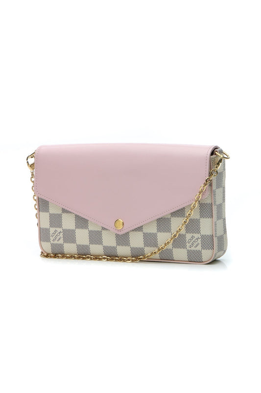 Felicie Pochette Bag - Eau de Rose/Damier Azur