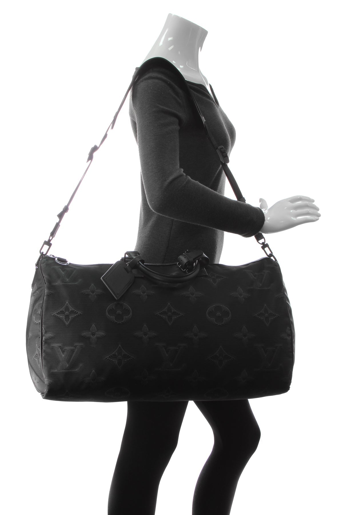 Reversible Keepall Bandouliere 50 Travel Bag - Black/Green