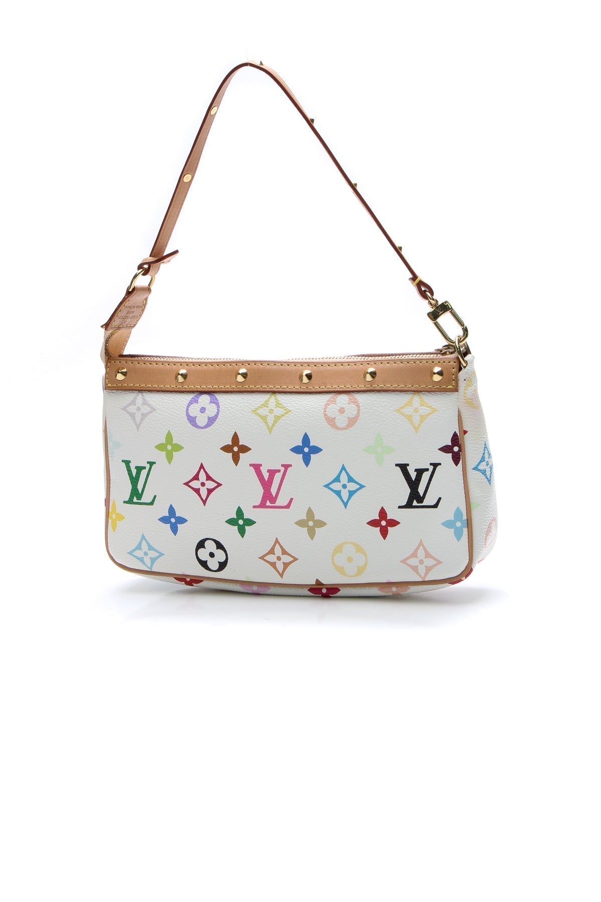 Pochette Accessories Bag - White Multicolore Monogram
