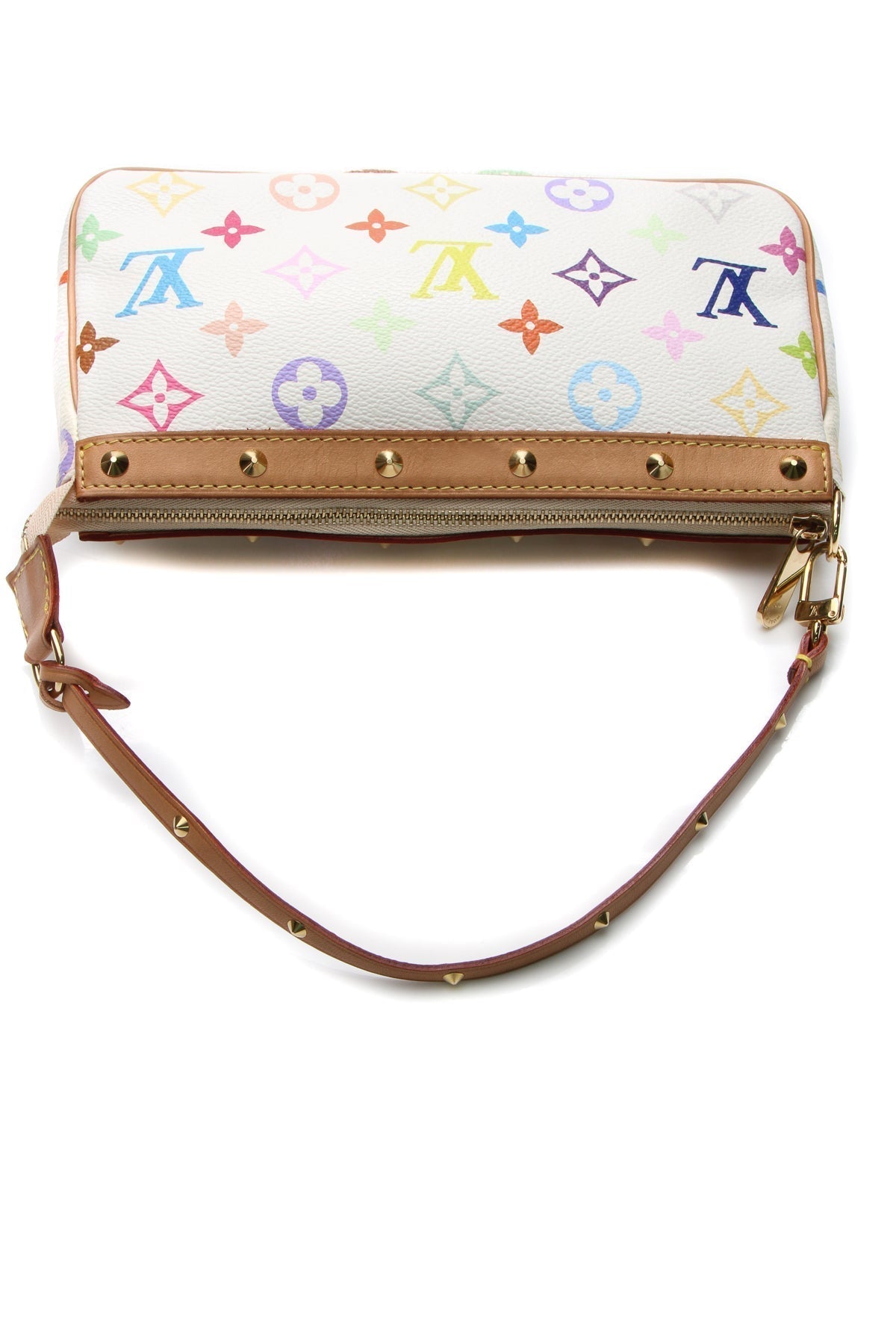 Pochette Accessories Bag - White Multicolore Monogram