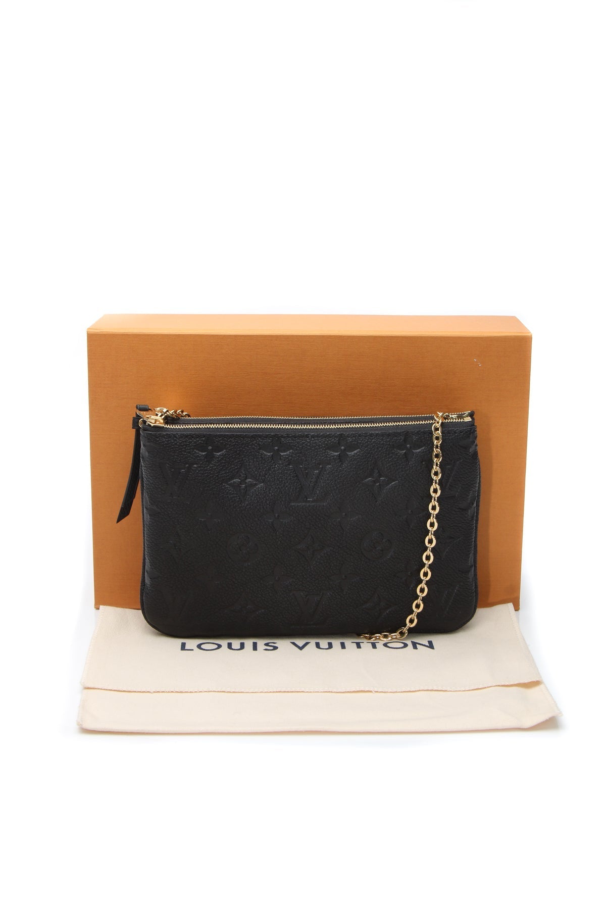Empreinte Double Zip Pochette Bag - Black