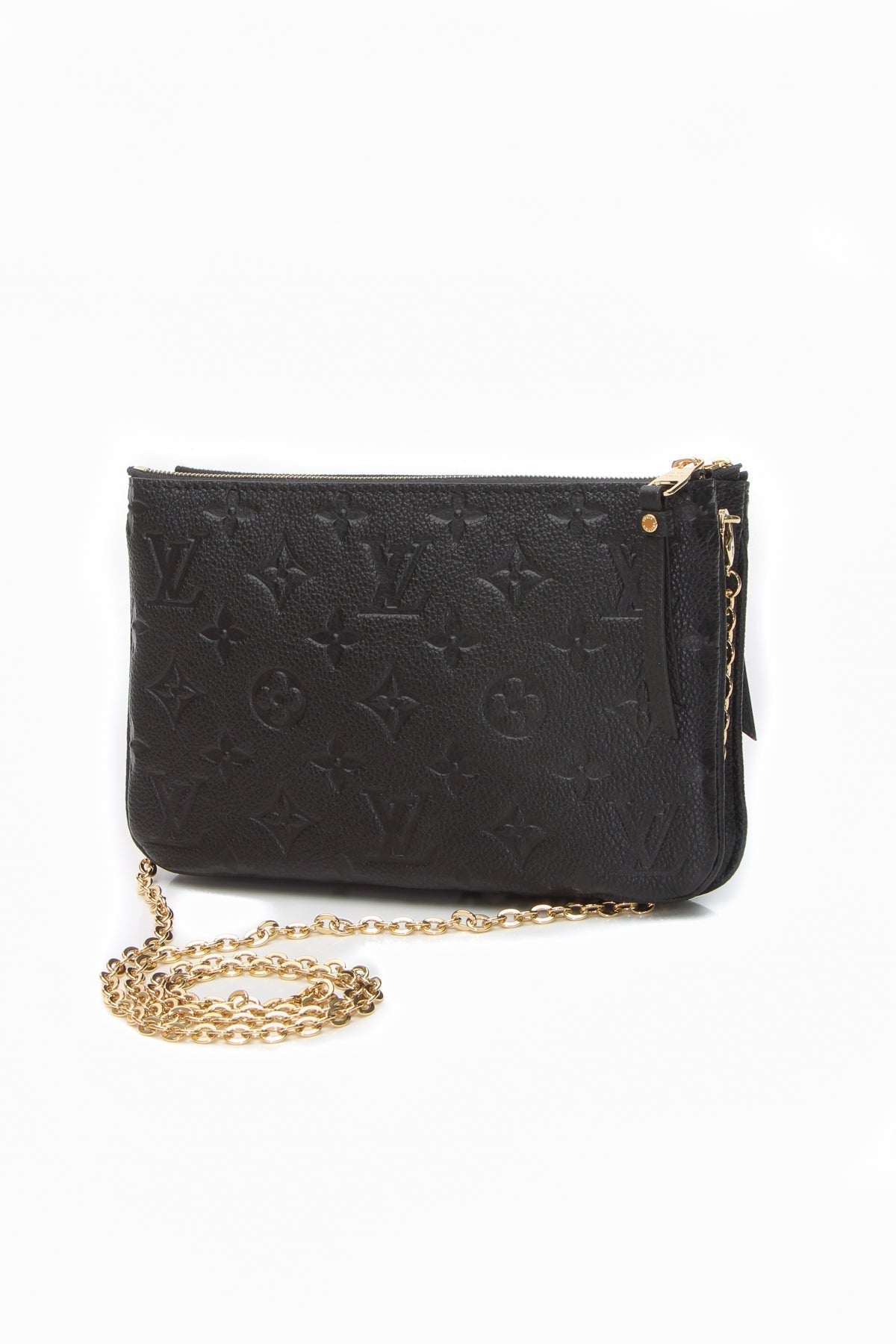 Empreinte Double Zip Pochette Bag - Black