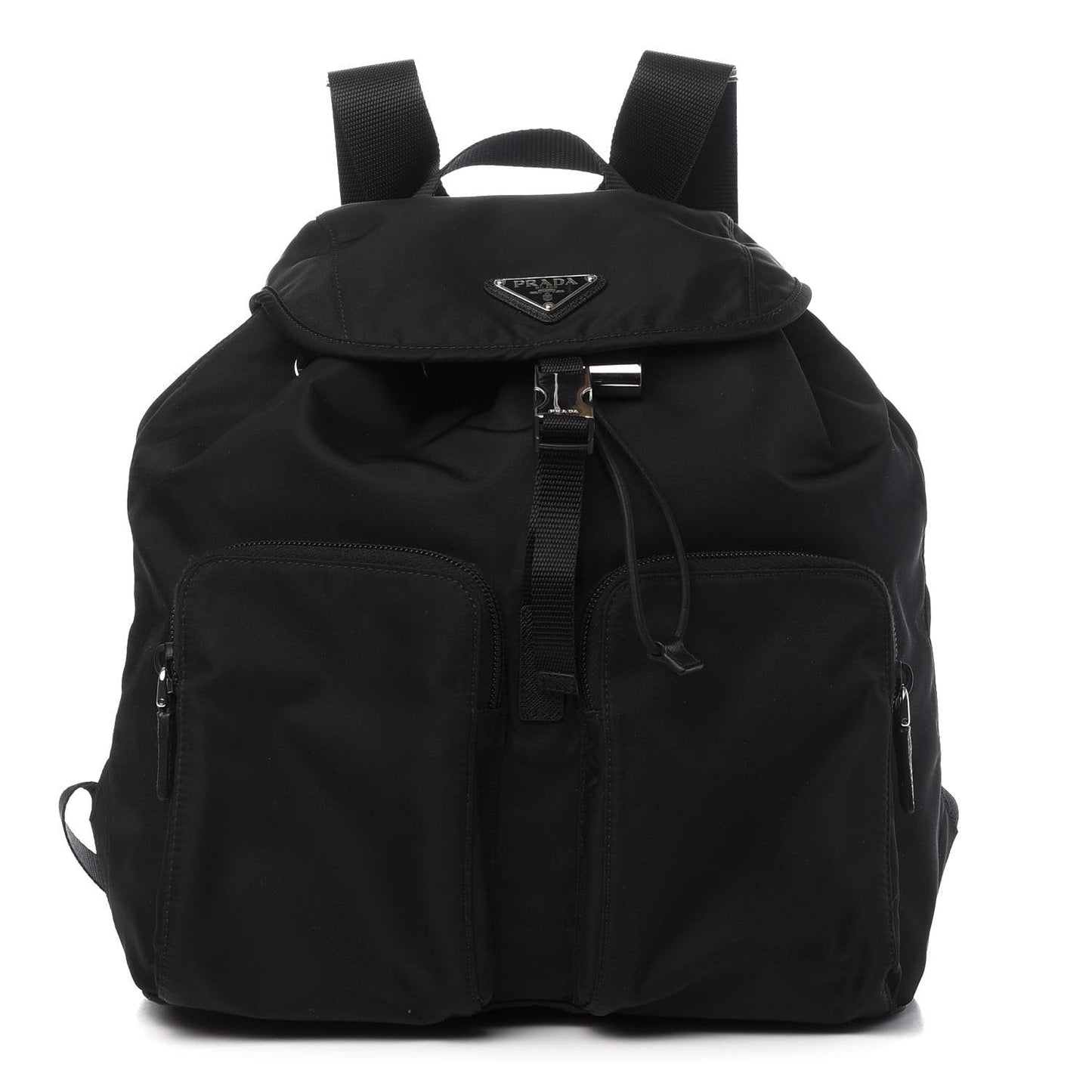 Black Zaino Nylon Backpack