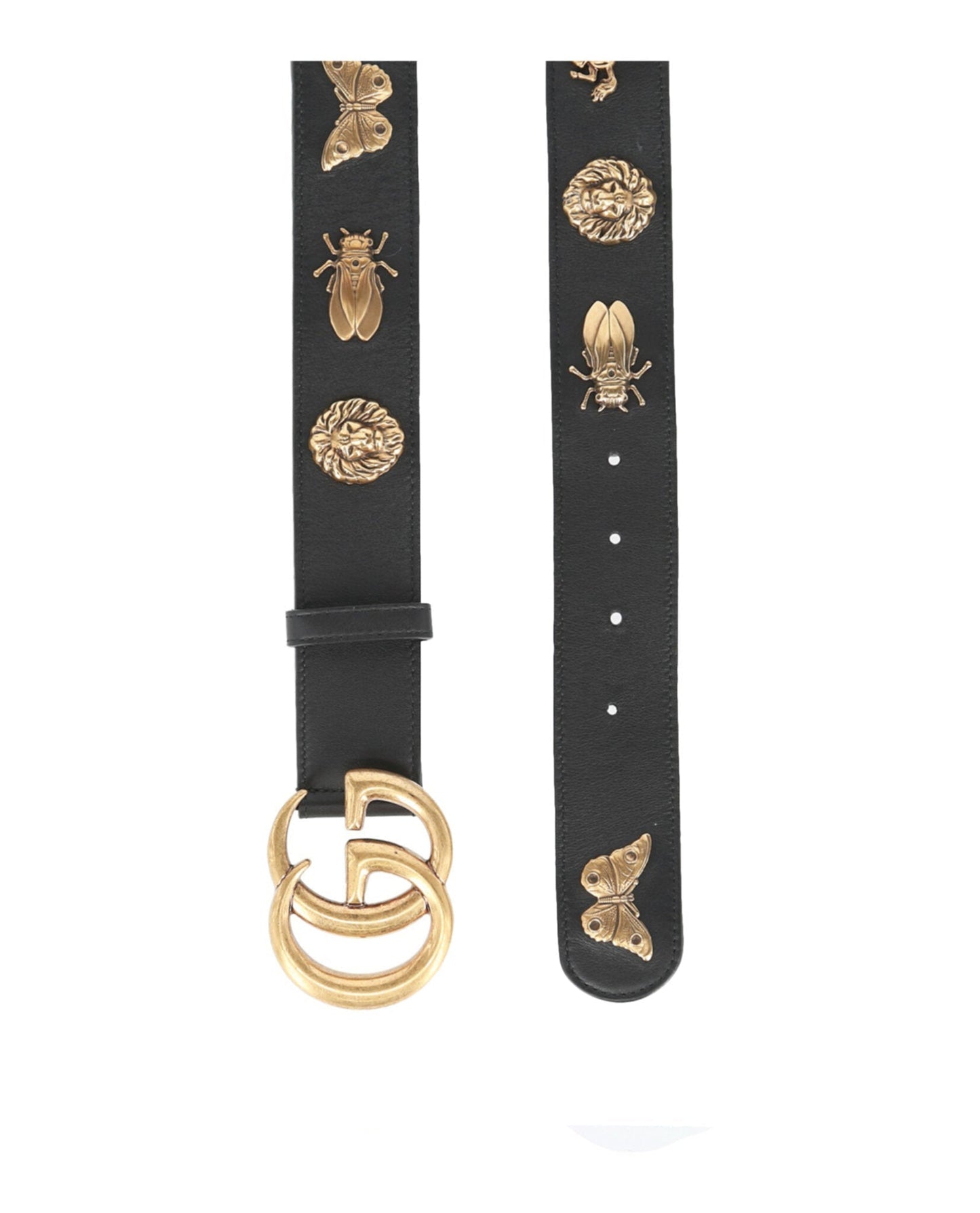 Embellished GG Leather Belt