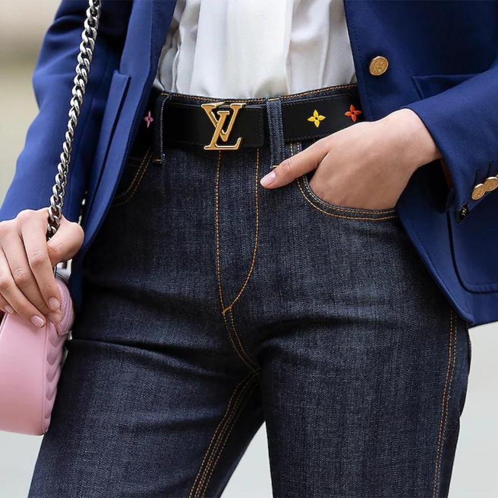 Leather belt Louis Vuitton-LOUIS VUITTON NEW WAVE 35 MM BELT