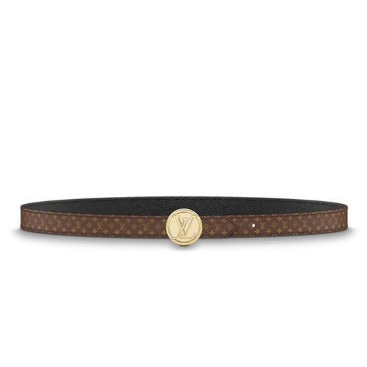 Leather belt Louis Vuitton-LV CIRCLE 20MM REVERSIBLE BELT