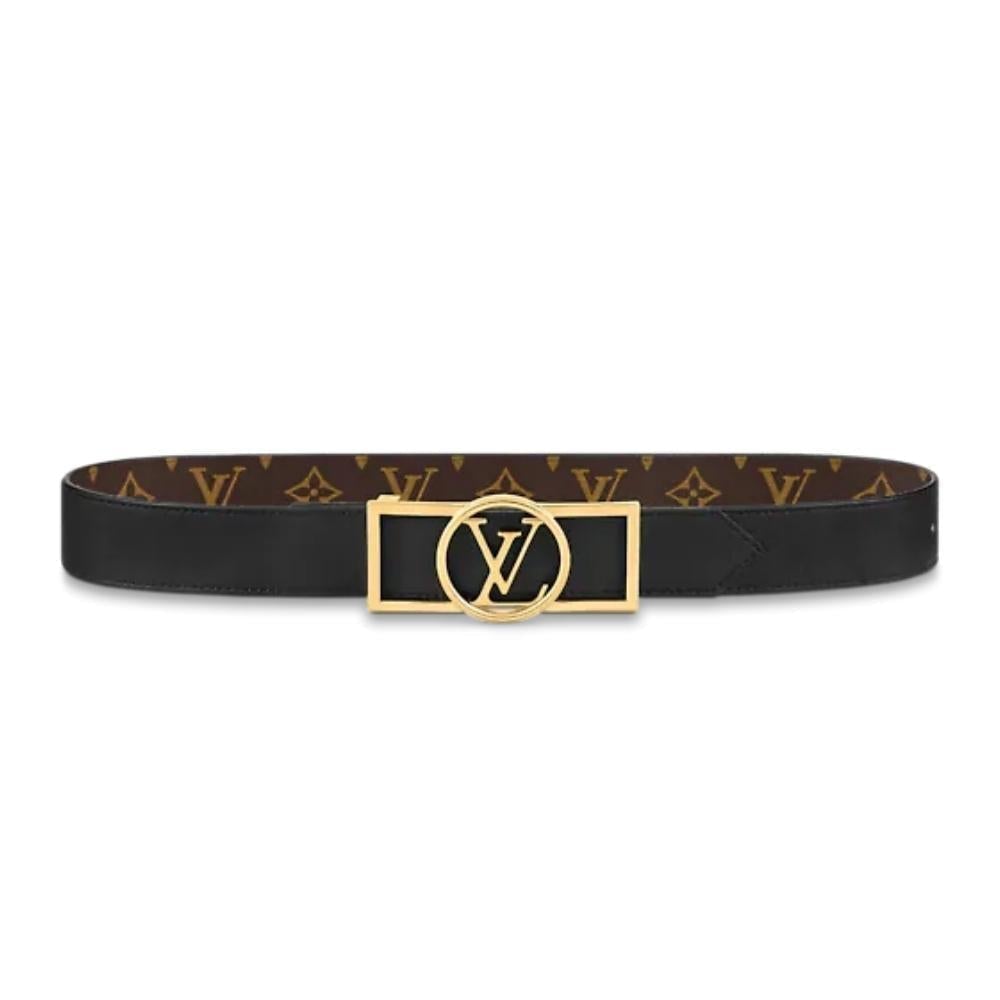 Leather Belt Louis Vuitton-DAUPHINE 35MM REVERSIBLE BELT