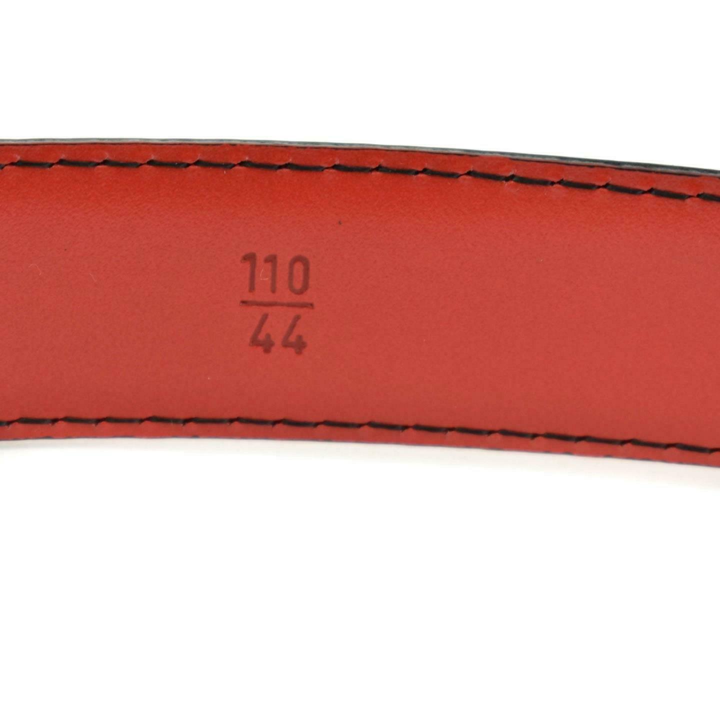 LOUIS VUITTON: Red, "Epi" Leather & Gold Logo Buckle Belt - fits 27" to 31" (nm)