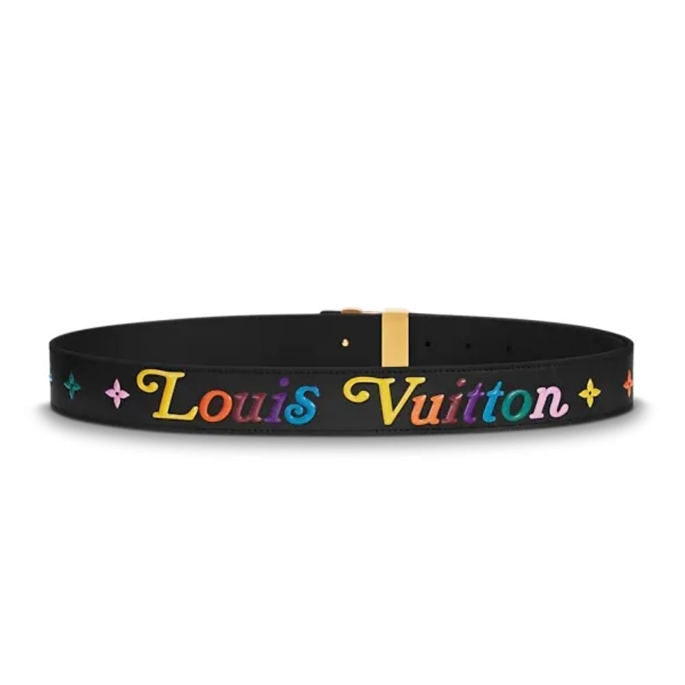 Leather belt Louis Vuitton-LOUIS VUITTON NEW WAVE 35 MM BELT