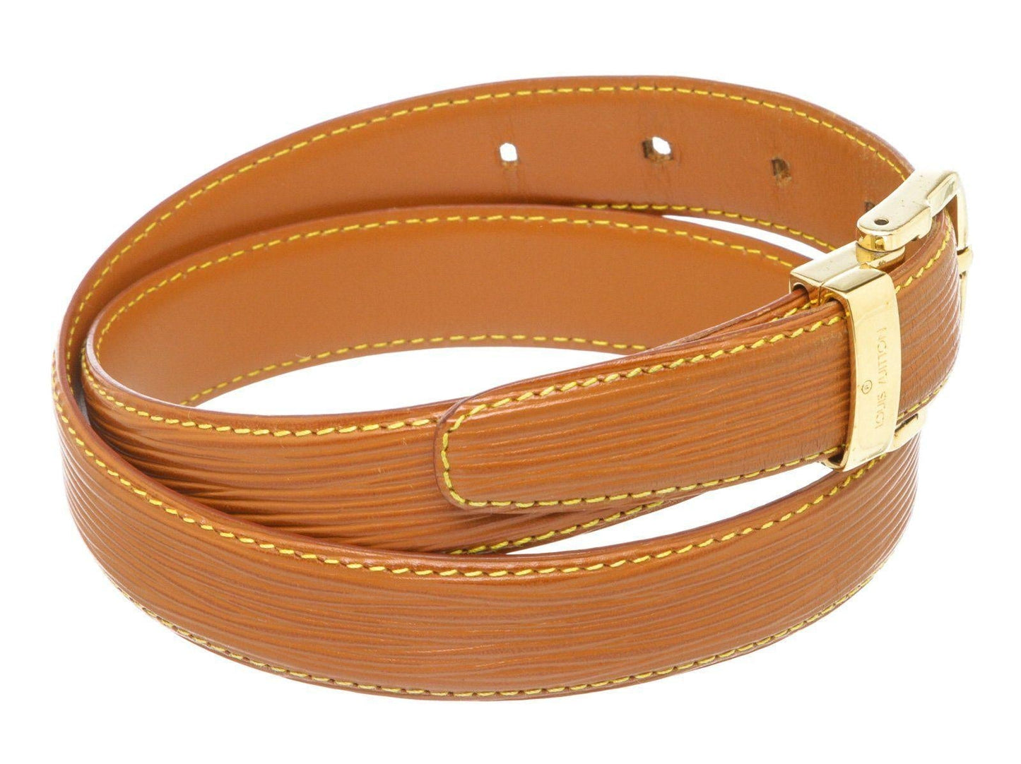 Louis Vuitton Brown Epi Leather Skinny Classique Belt 85